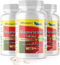 America & Science Magnesium 250 mg (150 Caplets). ppack of 3 tembers Magnesium Oxide Supplement for Men and Womens access Nerve and Resourcess Footers access (inth).