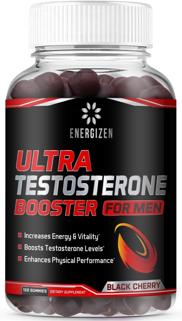 8in1 Testosteroni Booster miesten kanssa Tongkat Ali, Sarviapila, Ashwagandha ja Magnesium - Parantaa Libido & Hormonal Balance, ei GMO valmistettu Yhdysvalloissa, musta kirsikka, 120 Count Gummies miesten