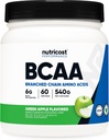 Nutricost BCAA Powder 2:1:1 (Grön Apple, 60 portioner)