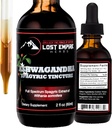 Império Perdido Ervas Ashwagandha Tintura Spagyric - Liquido Drops Raiz Extrato para Homens, Mulheres, Dormir, Cortisol - Melhor Suplemento Ashwagandha EUA Crescido Orgânico (2 fl oz)