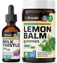 BIO KRAUter Microm Thitle Tintuture 2 FI. Oz. และมะนาว Balm 60 Gummies