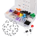 Mô hình phân tử Kit, 444 Pcs Pcs Pcs Pcs TMcular Slict Set, Atom Model Kit cho các bài học về hóa học, công cụ xây dựng phân tử, Ochem Science Cho Giáo viên và Học sinh