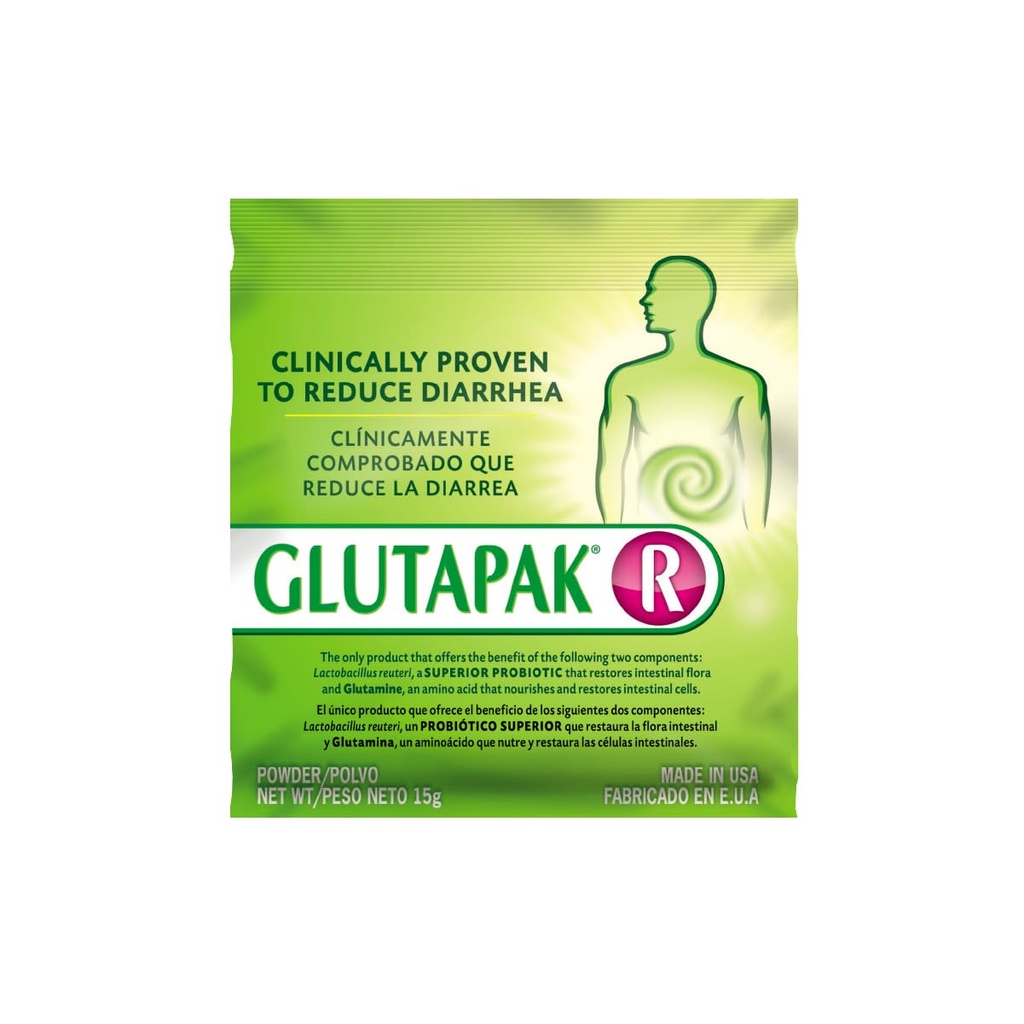 Digestive Health Powder with L-Glutamine & Lactobacillus reuteri – Supports Gut Barrier, Microbiome Balance & Nutrient Absorption – 15g Sachets, 3-Pack, Gluten & Lactose Free