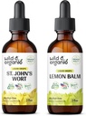 Selvagem e orgânica St John's Wort Tintura 2 fl oz & Limão Balm Tintura 2 fl oz