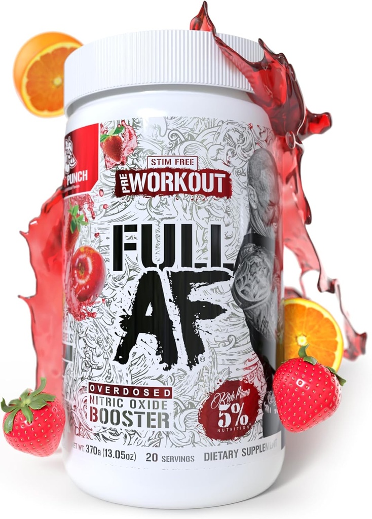 5% Nutrition FullAF Pre-Wout sim-Free amb bombes de MassiveL-Cirullina, L- Turine, Nitrosigine, GlycerSize (Fruit)