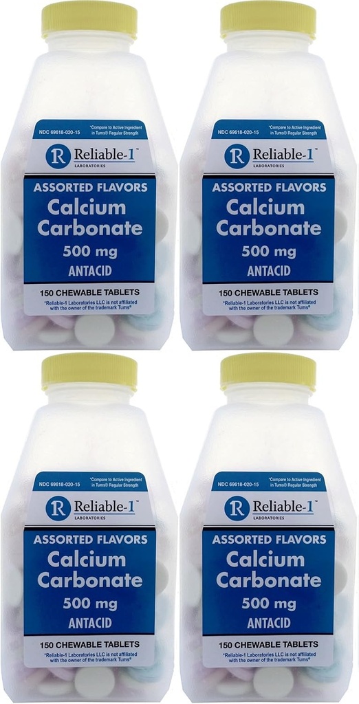 Calcli 500 mg genèrics per a Tumms As Flowed Flavored Chewred Twibles Taulas Regular La força Antacid per a l'àcid Indigestió, l'ingestió del cor, el Stoach 150 Chewables per Ampador de 4
