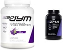 ISO JYM 20 Servings Grape i JYM ZMA Zinc/Magnesium Capsules suplementaris amb Zinc, Magnesi i B6 Vitaci