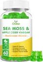 Sea Moss Gummies -Apple Cider Vinegar, Bladderwrack, Burdock Root - Supports Immune Health,60 Ct