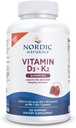 Nordic Naturals Vitamin D3 + K2 Gummis, Granatapfel - 120 Gummis - 1000 IU Vitamin D3 + 45 mcg K2- Großer Geschmack - Knochengesundheit, fördert gesunde Muskelfunktion - Nicht-GMO - 120 Servierungen