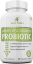 Fast Natural Bloating Relief - Bifidus Best Advanced Probiotic 60 Day + Kombucha Guida - Probiotici Premium per Uomini e Donne - per problemi intestinali, Bloating, Diarrea, Gas, Timone, UTI