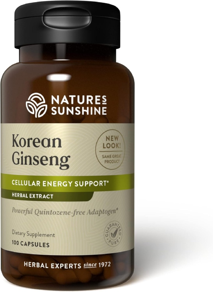 Luonnon auringonpaiste Ginseng, korealainen, 100 kapselia