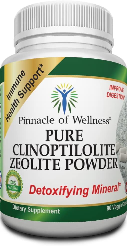 Pure Clinoptilolite Zeolite Powder – Detox Cleanse Dietary supplement – 90 Capsules