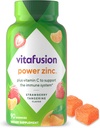 Vitafusió d'energia Zinc Gummy Viminas, Strawberry T mandarine Flavored Imne Support (1), 90 comte