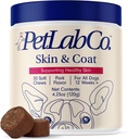 PetLab Co. Skin & Coat Chew - Optimalizácia Scalp a Fur Stav s chutným psie žuvačky, balené s Beneficiálne mastné kyseliny, vitamíny a jablkový Cider Ocot - Balenie Máj Vary
