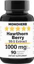 MONOHERB Hawthorn Berry Extract 1000 mg - 90 Vegetariánske kapsuly