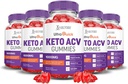 Обґрунтовані лабораторії (5 пакет Ultra Quick Keto ACV B12 Vegan Non GMO 300 Gummies