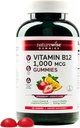 NatureWise Vitamin B12 Gummies pro dospělé, 1000 mcg - Jahodový Lemon Flavor - Podporuje Daily Energy, Mental Clarity, Cognitive Function - Vegan, Gluten- Free, Non- GMO - 180 Počet [3-Month Supply]