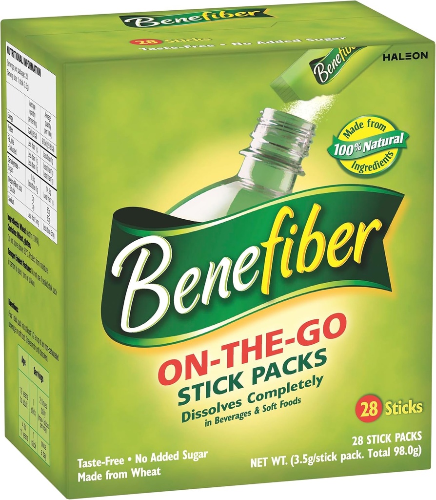 Benefiber Natural Fibre Supplement On-The-Go Stick 28 balenie