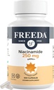 Freeda Niacinamida - Vitamina B3 Niacinamida 250 mg - Vegetarian No Flush Niacin Fórmula - B3 Vitaminas Niacinamida Suplemento - Niacin Flush Free Niacin Suplemento Vitamina B3 Nicotinamida, 500 Cápsulas