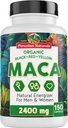 Biologische Maca Root Capsules voor Vrouwen & Mannen 2400mg per Serving - 150 Pillen Zwart, Rood, Geel Maca Supplement - Gelatiniseerde Macaroot, Non-GMO, Vegan door Peruaanse Naturals