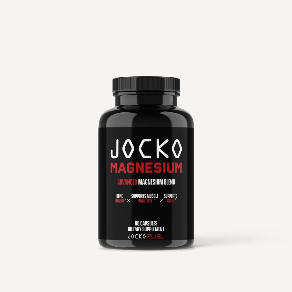 Jocko Fuel Magnesium Complex Supplement - 마그네슘 글리세라이드, 시트레이트, & 타우레이트 캡슐 다이어트 보충 근육 회복 및 휴식, 심장, 신경, 뼈 지원, & 수면 30 일 공급