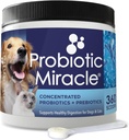 Probióticos para perros -(360 Scoops)-Milagro Probiótico -Avanzado, Especies Probióticos Específicos y Prebióticos para Parar la Diarrea, Taburete de Loose, Yeast-Plus Apoyo Inmunitario