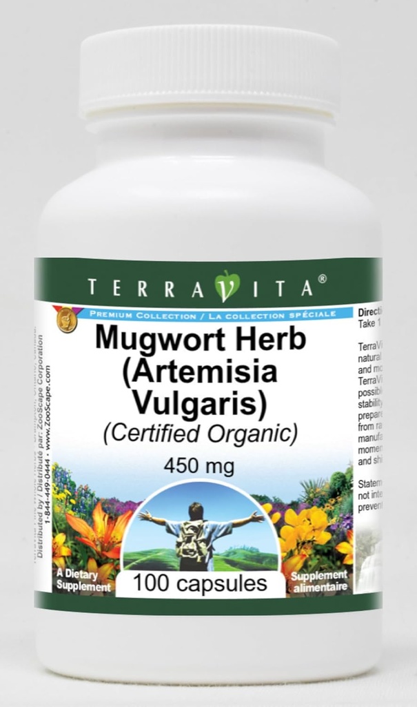 Mugwort Herb (Artemisia Vulgaris) (Certified Organic) - 450 mg (100 tobolek, ZIN: 517772)