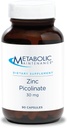 Metabolic Care Çinko Picolinate 30 mg - Vitamin C olan Men və Qadınlar üçün oksigen dəstək, Immune Health üçün Pure Mineral Support Kompleksi, 30mg Per Kapsül - 90 Kapsül