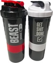 Generic Protein Shaker Bottle - ShakePro16oz BPA-Free Shaker Bottle with Leak-Proof Storage for Powder/Pills - Ideal for Gym and Fitness