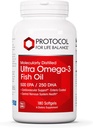 Protocol Ultra Omega-3-500mg EPA &quot; 250mg DHA - Fish Oil for Brain Support, Heart &apos; Nervous System Health* - EPA DHA Omega supplement - Non-GMO &apos; Halal - 180 Softgels