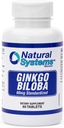 Ginkgo Biloba 60毫克,由Natural Systems 60制片 - Gingko Biloba粉脑补充剂 - Ginkgo Biloba浓度补充剂 - 男女记忆维生素 - 助力能量补充剂