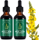 Mullein Drops para pulmões, Mullein extrato de folha para pulmões, Mullein gotas de tintura de folha, poderoso Mullein gotas de extrato líquido de folha, Vegan Mullein folha de absorção rápida sublingual, 4 OZ
