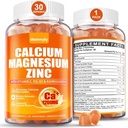 Calcium 1200 מ"ג עם ויטמין D3 חניכיים למבוגרים - Calcium Citrate עם ויטמין D3 K2, Magnesium, Zinc, Boron, Copper ו Ashwagandha - תוספת Absorption Calcium עבור נשים גברים