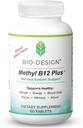 Methyl B12 5000 mcg Plus Folate Supplement - Methylcobalamin, L-Methylfolat - Methyliert & Bioverfügbar – Unterstützt gesundes Nervensystem, Energiemetabolismus, & Gehirngesundheit - 60 Tabletten