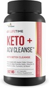 3X Lifetime Keto + ACV Cleanse - Keto Detox Cleanse for Full Body Cleansing - 90 Day Supply - Pomoč Zmanjšaj Belly Bloat w/Psyllium Prebavna podpora - Spodbujanje energije in osredotočenosti - Keto Detox Cleanser