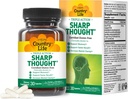 Country Life Sharp Thought - Memory & Cognitive Support Supplement – Sharp-PS Gold Phosphatidylserine + DHA – Promueve la claridad mental y el más rápido Reto – Gluten-Free, 30 cápsulas