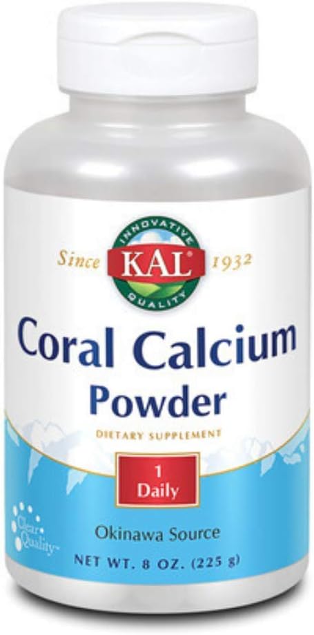 KAL Coral Calcium Powder 1000 mg tabletki, nieflawored, 8 unce