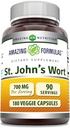 Amazing Formulas St. John 's Wort Supplement (Hypericum Perforatum Extract) | 서빙 당 700 Mg | 포도 캡슐 | 글루텐 프리 | Non-GMO | 미국 (1 팩 | 180 개)