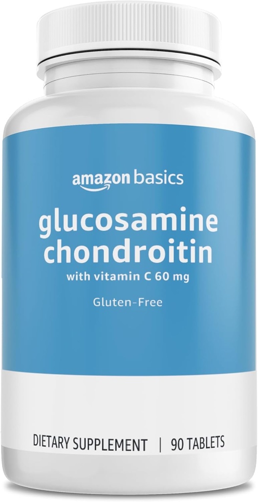 Bàsics - Glucosamina Chondroitin, 1500 mg, amb Vitamina C 60 mg, 90 tetes (2 per servir), Guten Free