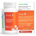 NatureCity True-E Full Spectrum Tocotrienols Vitamin E & Natural Alpha Tocopherol Supplement | Sustainable Vitamin E Tocotrienols from Evnol Suprabio | Non-GMO Vitamin E Complex | 60 Soft gels