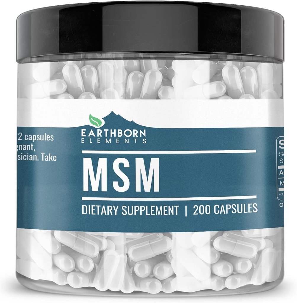 土生元素 甲基磺酰甲烷(MSM) 200 Capsules,非GMO,易取Caps