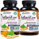 Pack of 2 - Advanced InflamEase with Turmeric, Curcumin, Enzymes and Boswellia - Vegetarian (Packaging May Vary)