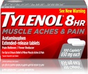 Tylenol 8 Hour Muscle Aches & Pain Acetaminophen Tablets for Muscle & Joint Pain, 100ct