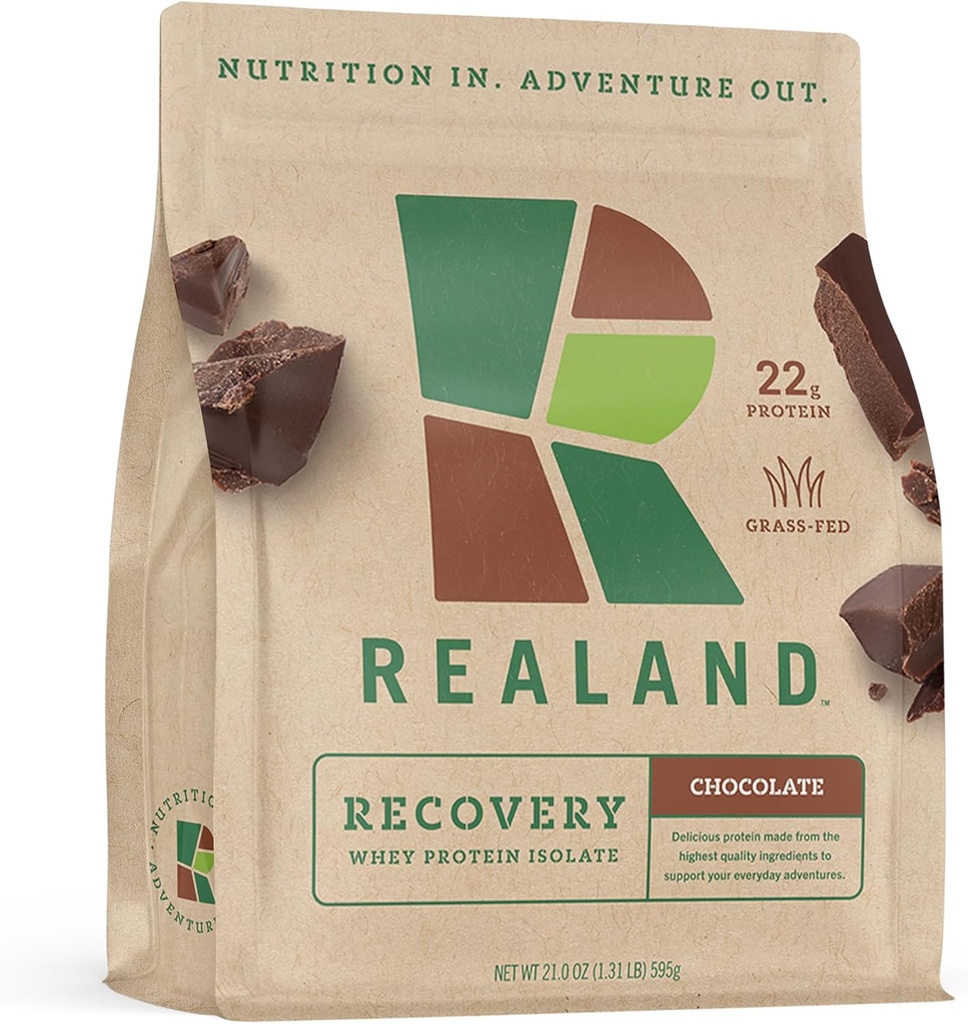 Whiy Protein Isolate - Grass- Fed Protein Powder for Recovery - 22g of Protein - 17 Servings (One Size, Chocolate)