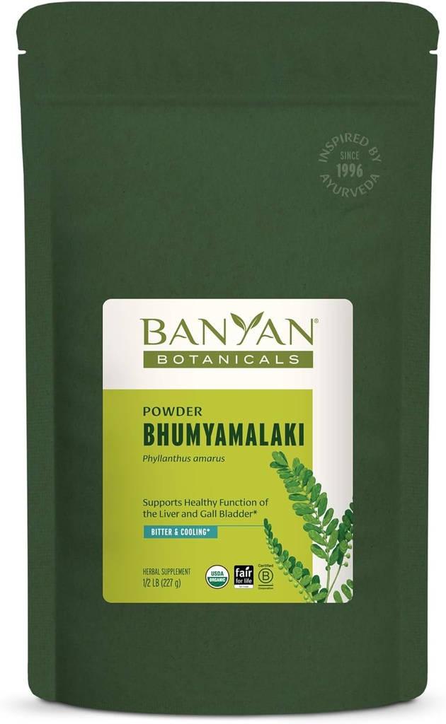 Banyan Botanicals Bhumyamalki Powder Òncial Liver health suplementari * 2880 Phyllanthus sp. ntick for Natural Detoxification i netificant de The Liver* RIpy 1/2 Lliura no Ricky