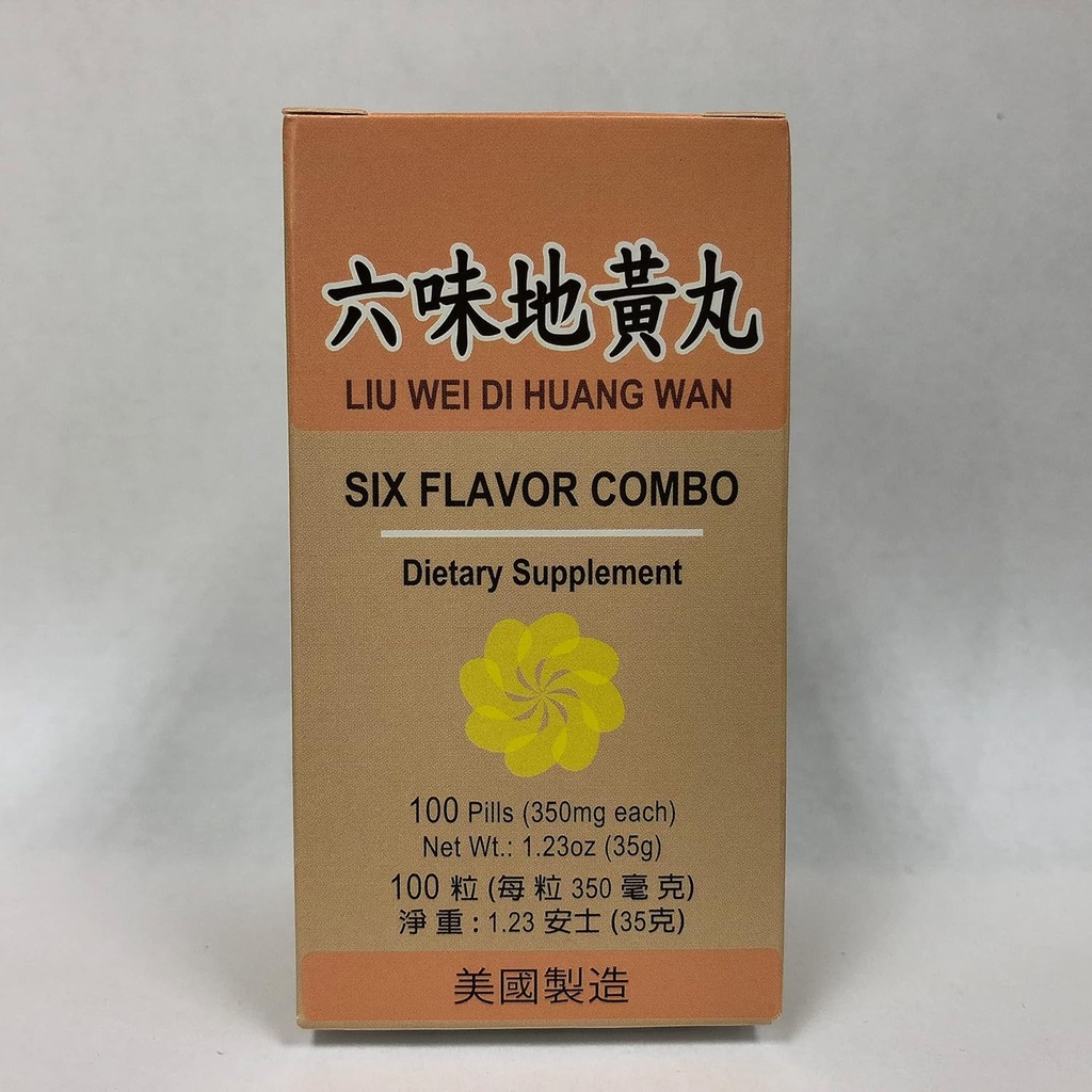 6 Flavor Combo * 刘伟迪黄 * 头晕、汗、丁尼图斯的草药补充剂