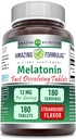 Formules étonnantes Melatonin 12 mg par portion Comprimés Suppléments de non-OGM (180)