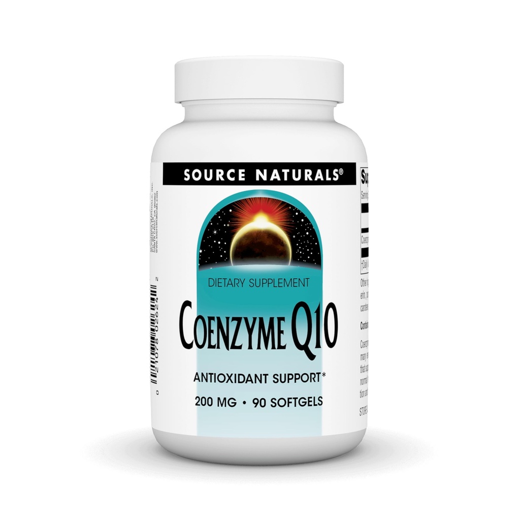 Source Naturals Coenzyme Q10, Antioxidant Support*, for Heart, Brain, Immunity, & Liver Support, 200 mg - 90 Softgels