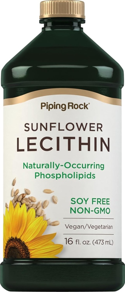 Pipping Rock Sunflower Lecithin Liquid Supplements 16 oz Oil 16 自然发生的磷脂 βn, Soy Free, Non-GMO, Soy Free, Gluten Free(英语:Soy Free, Gluten Free) 互联网档案馆的存檔,存档日期2014-12-22.
