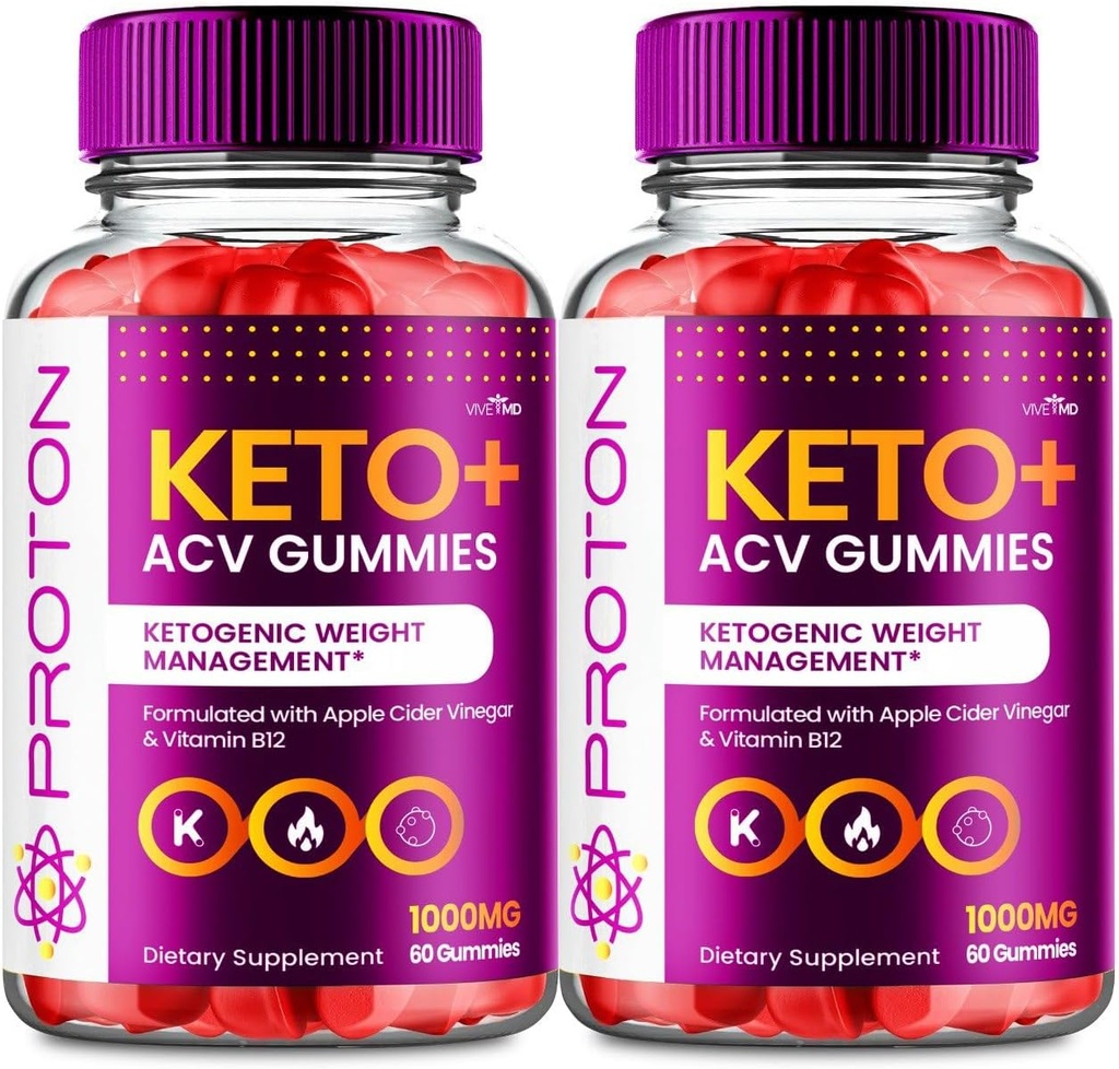VIVE MD Proton Keto ACV Gummies Advanced Weight Management, Proton Keto ACV Gummies, Proton Keto Plus Gummies με Apple Cider Vinegar Συμπλήρωμα 1000mg, Proton Keto+ACV Gummies Κριτικές (2 Pack)